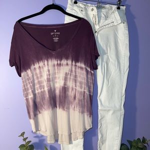 Purple Tie-dye Soft &Sexy Top
